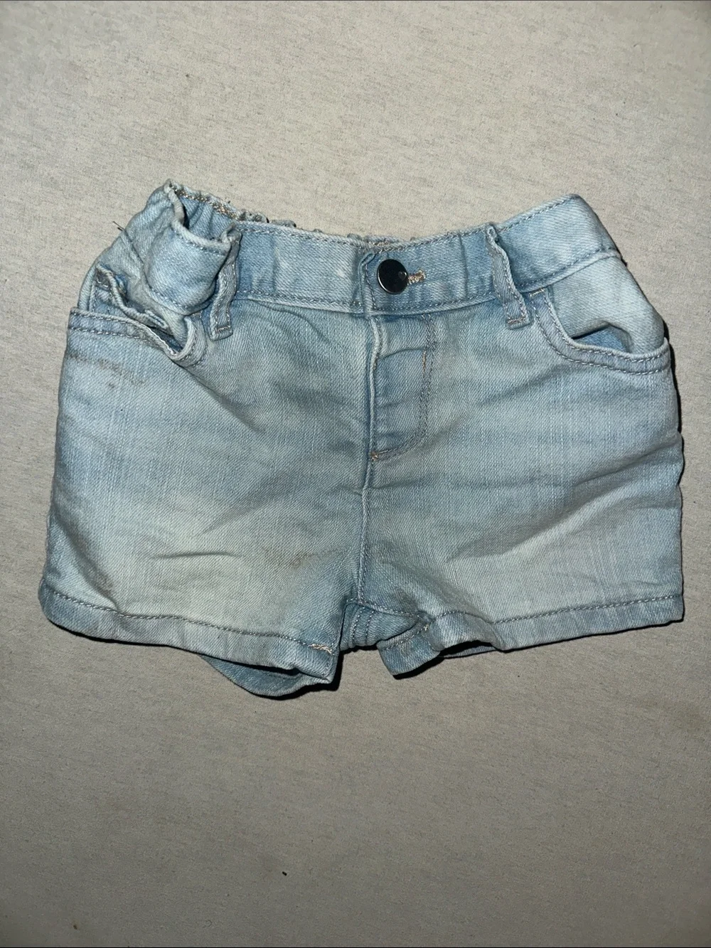 Kids Size 3T Place Light Blue Denim Shorts - Classic Summer Style